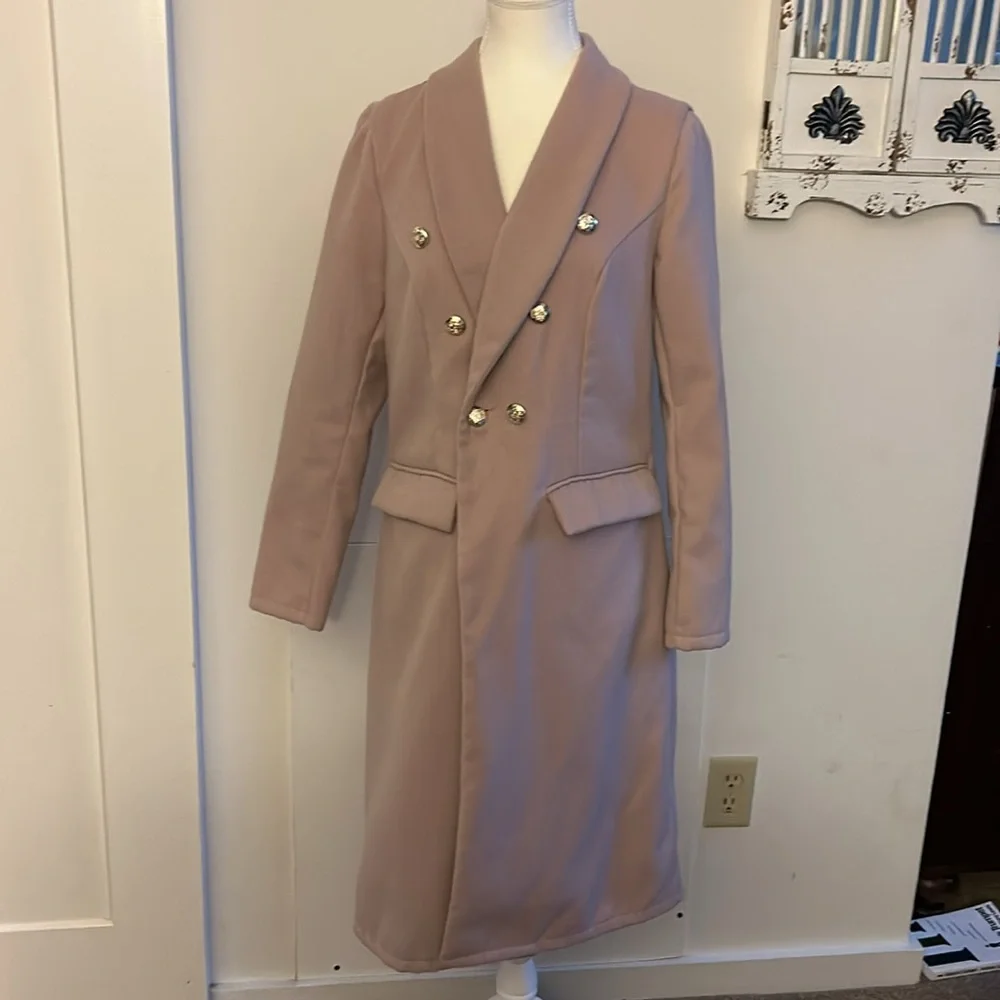 Dusty Pink Peacoat - Picture 4 of 12